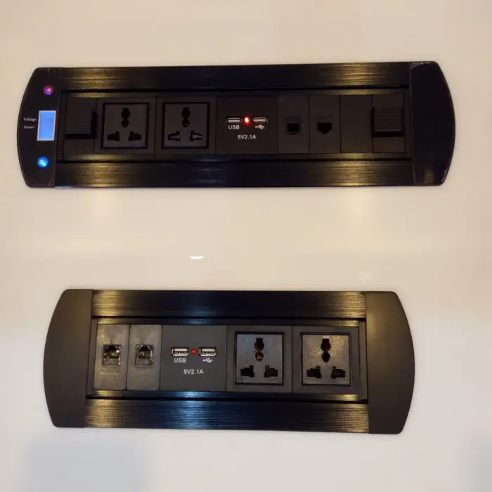 Customizable Socket Modules Flip up Rotation Desktop Socket Used in Conference Rooms and Offices Multimedia Integrated Socket — image 7