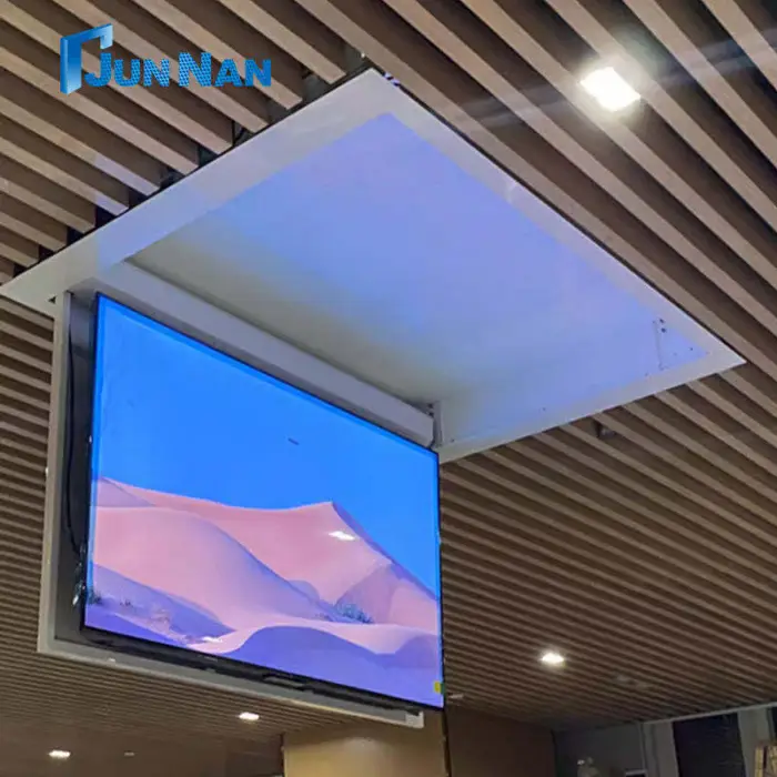 Wholesale Automatic Flip TV Ceiling Mount Electric Installation Hidden Flip up & Drop Down Motorized TV Lift Ceiling — image 5