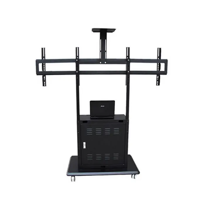 32-60Inch All-In-One Touch Tablet Audio Conference System Multi-Functional Double Screen TV Cabinet Mobile Tv Cart — image 2