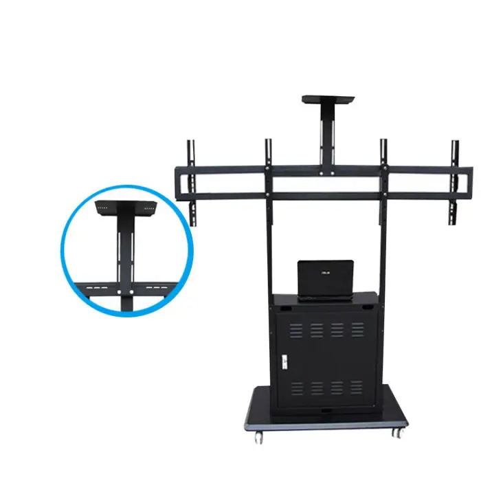 32-60Inch All-In-One Touch Tablet Audio Conference System Multi-Functional Double Screen TV Cabinet Mobile Tv Cart — image 6