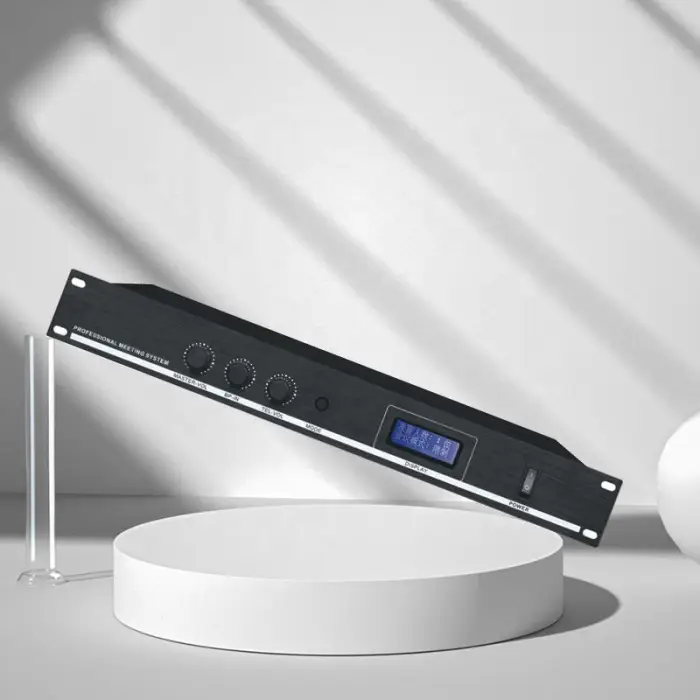 Digital Conference System with Video Function Multimedia Audio-Visual Central Processor and Discussion Microphone Host — image 3