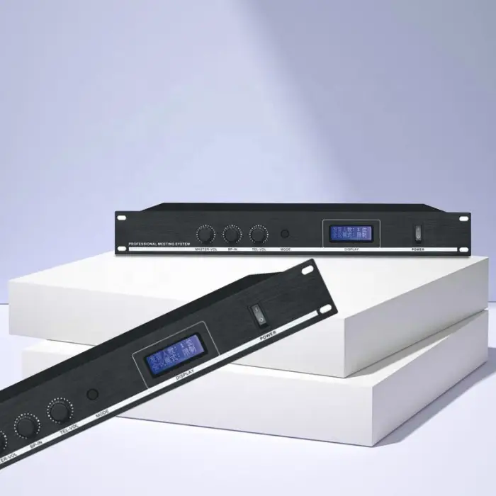 Digital Conference System with Video Function Multimedia Audio-Visual Central Processor and Discussion Microphone Host — image 4