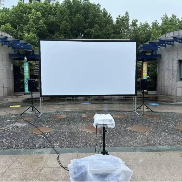 Matte Fast Fold 16:9 Projector Screen Stand Durable Plastic Lightweight Feature for Home Theater Projection — image 3