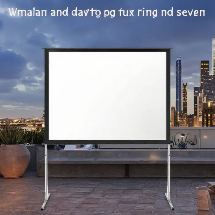 Matte Fast Fold 16:9 Projector Screen Stand Durable Plastic Lightweight Feature for Home Theater Projection — image 4