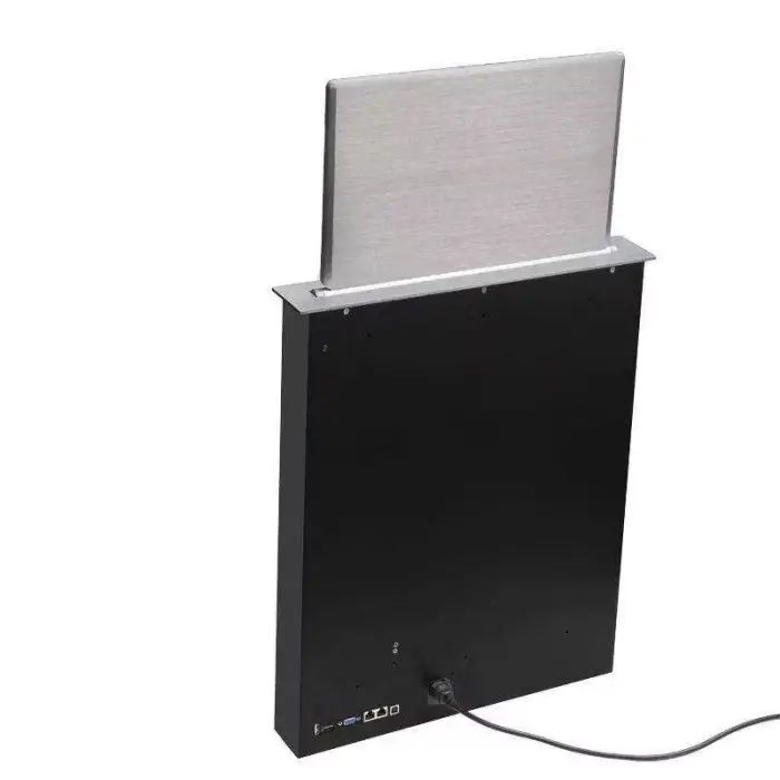 Smart Electric Lcd Screen Table Hidden Desk Monitor LCD Lift Pop-up Motorized Monitor Lift Paperless Conference System — image 3