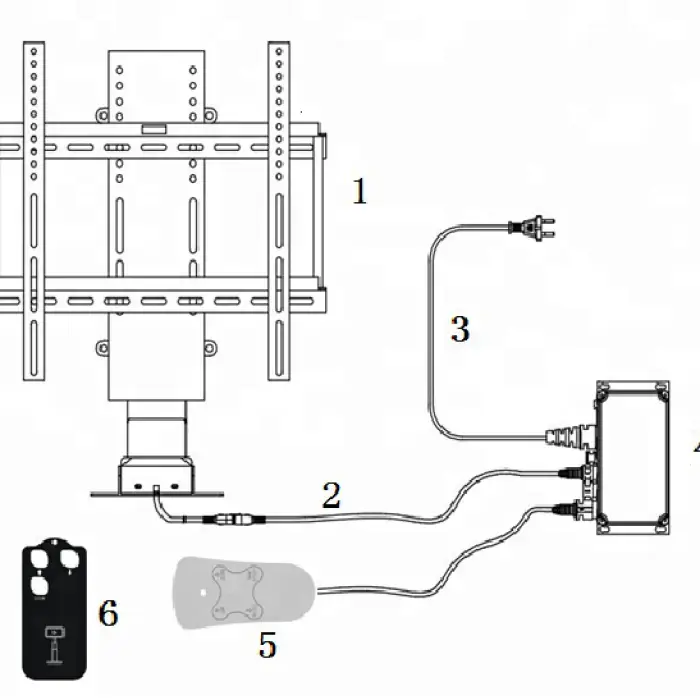 Automatic Modern LED Electric TV Stand Lift Mechanism Remote Control Adjustable Height Steel TV Lift Cabinet Mounts — image 7