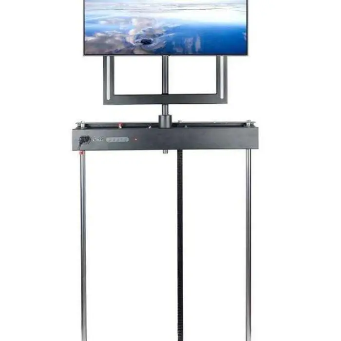32-65 Inch TV Lift Cabinet Mechanism Motorized TV Mounts Remote Control Approved Motorized TV Lift System Aluminium TV Stand — image 5