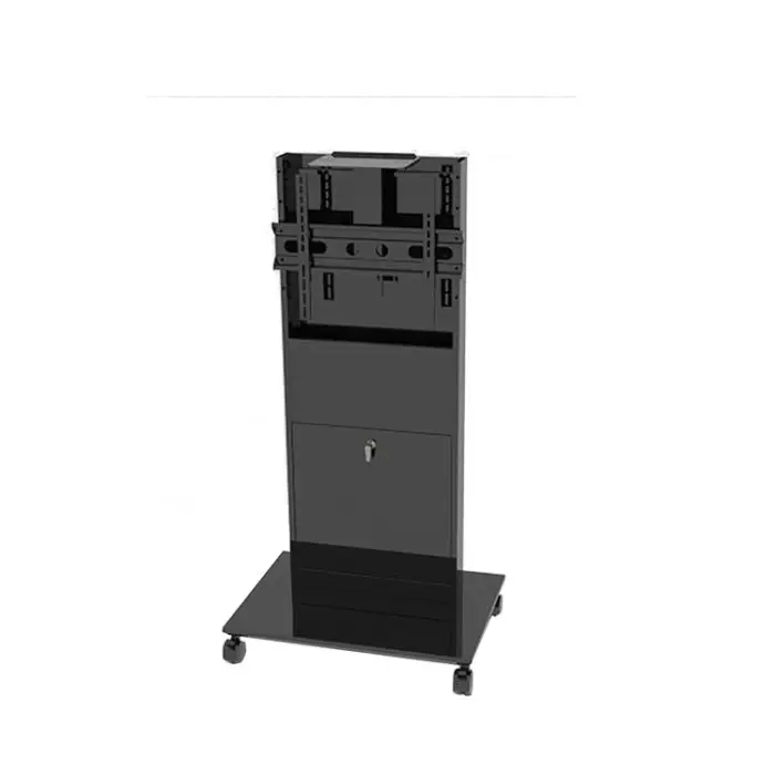Mobile TV Bracket Floor Stands for 32-65" Screen Mobile Motorized TV Lift Floor Stands Rolling TV Carts With Wheels Shelves — image 4