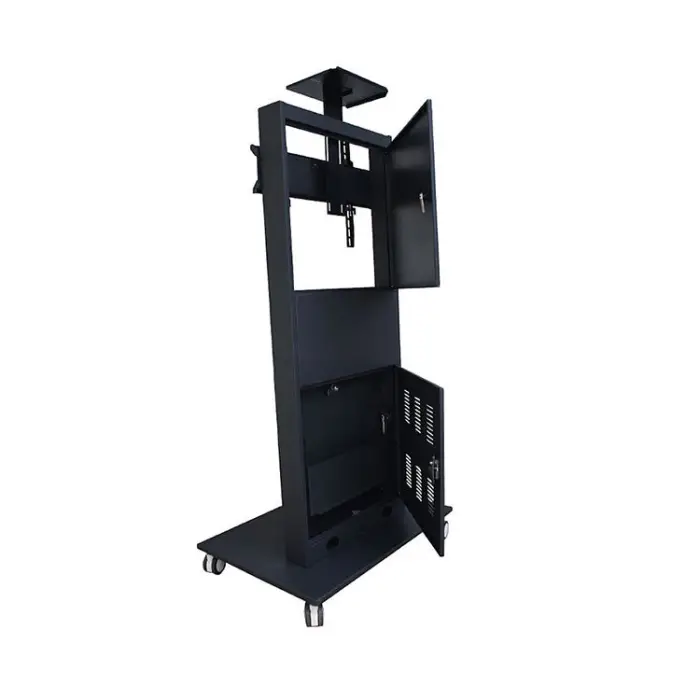 Mobile TV Bracket Floor Stands for 32-65" Screen Mobile Motorized TV Lift Floor Stands Rolling TV Carts With Wheels Shelves — image 5
