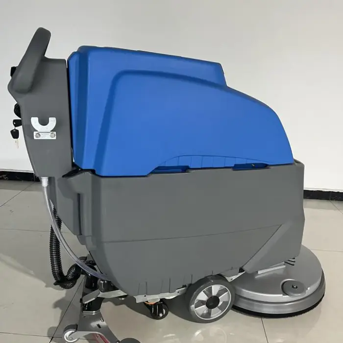 Eco-Friendly Electric Walk-Behind Road Sweeper Vehicle Street Cleaning Equipment with Warehouse Vacuum Floor Sweeper Function — image 3