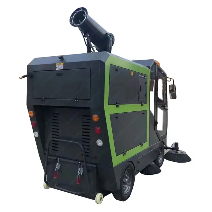 China Made Large Manually Driven Sweeper Multifunctional Electric Road Sweeper Equipped with Brush Head and High Pressure Hose — image 4
