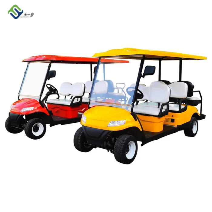 Brand New 6 Passenger Electric Golf Car Golf Cart Electric Mobility Scooter with Storage Space at Back Fashion and Popular — image 4