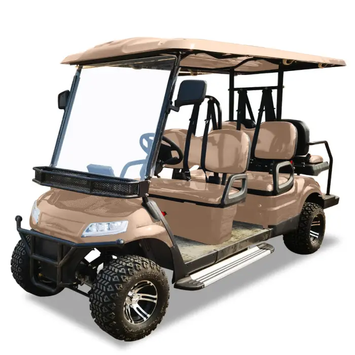The New Six Seater Golf Cart Is Made in China Equipped with Lithium Batteries Energy-saving Environmentally Friendly — image 4