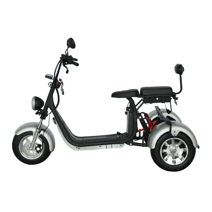 EEC COC Approved 1500W 2000W Electric Tricycle Adult 3 Wheel Scooter with 10 Inch Fat Tyres Scooters — image 2