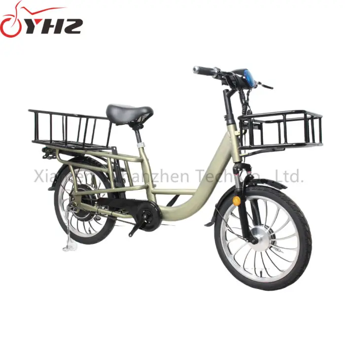 Wholesale Cheap Delivery Electric Bicycle 350W 48V Cargo E Bike with Removable Battery for Unisex — image 4