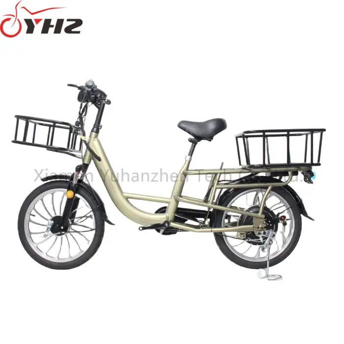 Wholesale Cheap Delivery Electric Bicycle 350W 48V Cargo E Bike with Removable Battery for Unisex — image 5