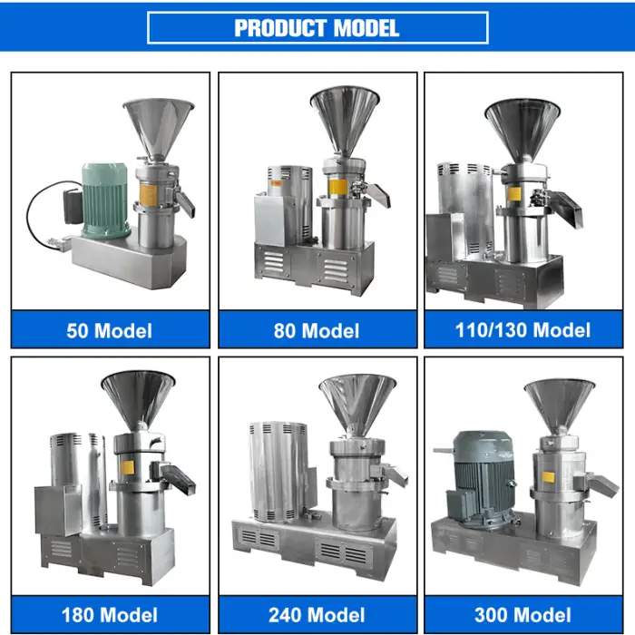 Electric Superfine Grinding Chilli Almond Hazelnut Sesame Peanut Butter Maker 50-200kg/h Tahini Colloid Mill Machine — image 5
