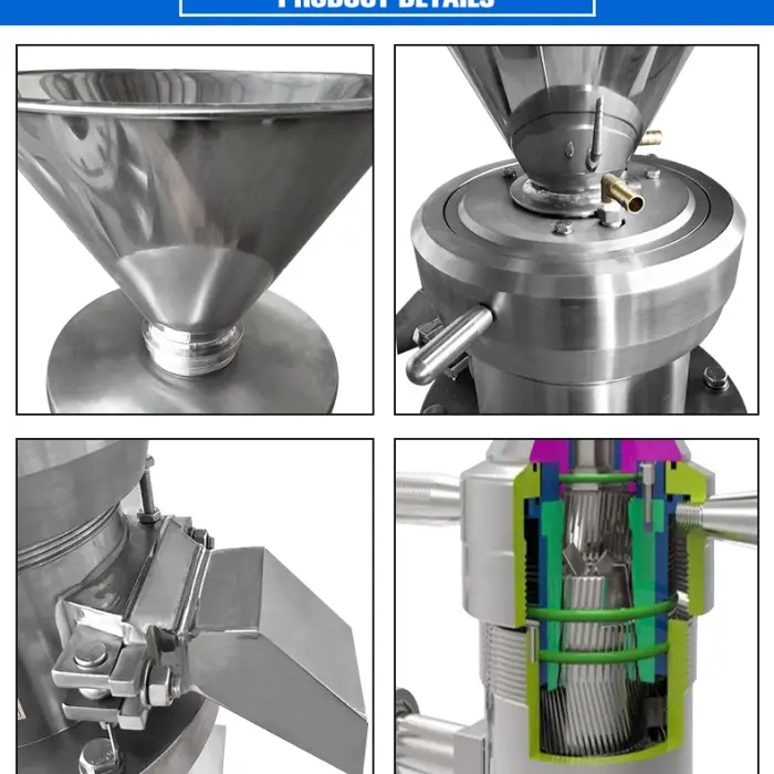 Electric Superfine Grinding Chilli Almond Hazelnut Sesame Peanut Butter Maker 50-200kg/h Tahini Colloid Mill Machine — image 6