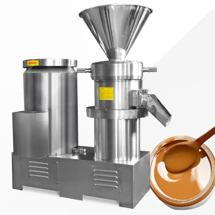 50kg/h Commercial Bone Mud Chili Sauce Hummus and Tahini Grinding Colloid Mill Peanut Butter Making Machine for Small Business — image 7