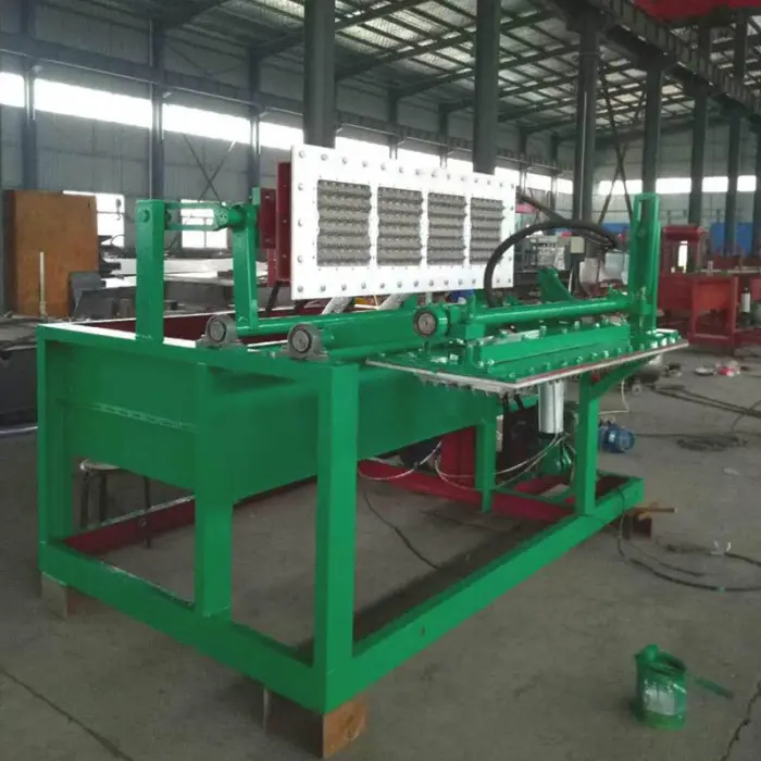 Cheap Price 1000 Trays/Hour Mini Rotary PLC Controlled Waste Paper Pulp Molding Egg Tray Making Machine Gearbox Motor — image 3