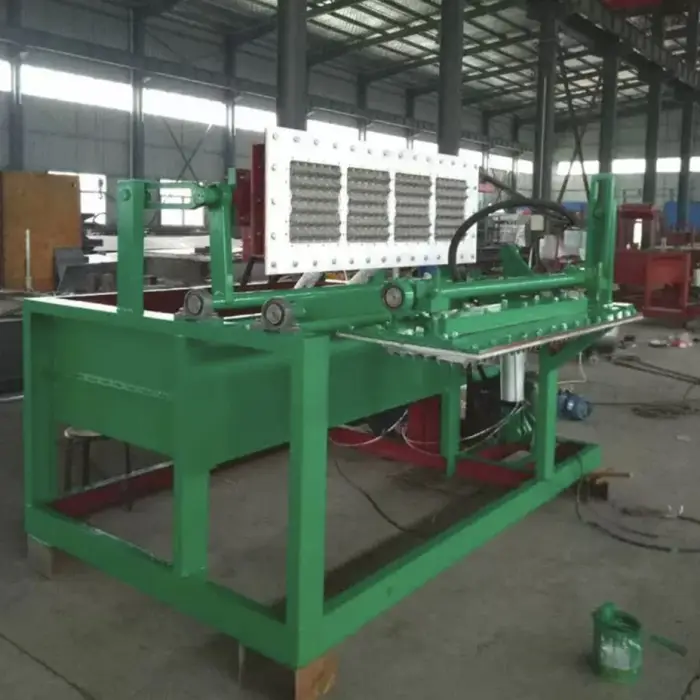 Cheap Price 1000 Trays/Hour Mini Rotary PLC Controlled Waste Paper Pulp Molding Egg Tray Making Machine Gearbox Motor — image 5