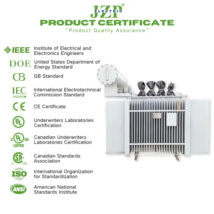 JZP ONAN Efficient 315-2500kVA 11kv/500kV Three Phase Oil Filled Auxiliary Step Down Transformer Cu/Al — image 3