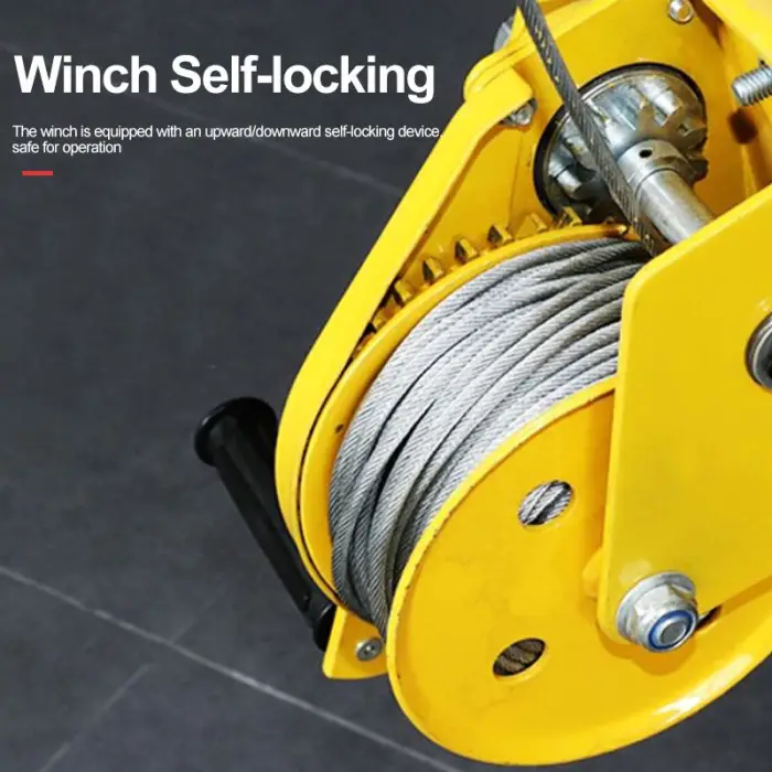 1800lbs Aluminum Alloy Rescue Tripod 200kg Capacity for Sewer Maintenance & Pipeline Dredging with 30m Safety Winch — image 3