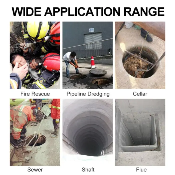 1800lbs Aluminum Alloy Rescue Tripod 200kg Capacity for Sewer Maintenance & Pipeline Dredging with 30m Safety Winch — image 4