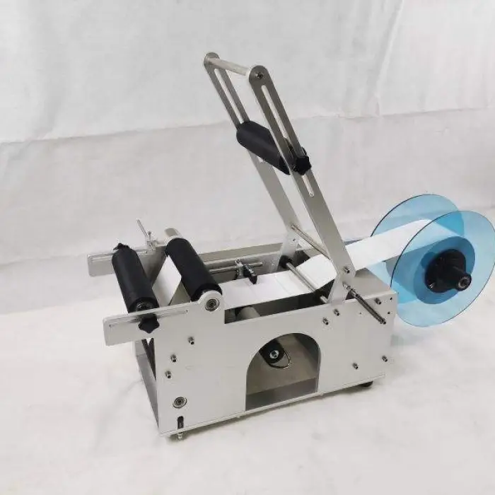 2026 Semi Automatic Labeling Machine Desktop Manual Sticker Small Round Glass Bottle Self Adhesive Labeling Machine — image 3