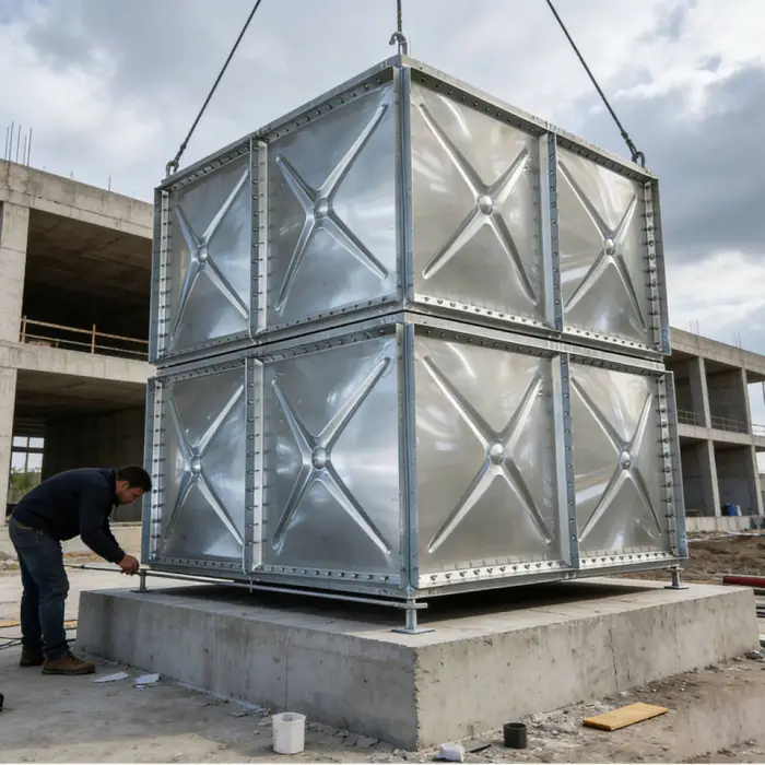 1000 Liter Capacity Galvanised Steel Water Storage Tank — image 3