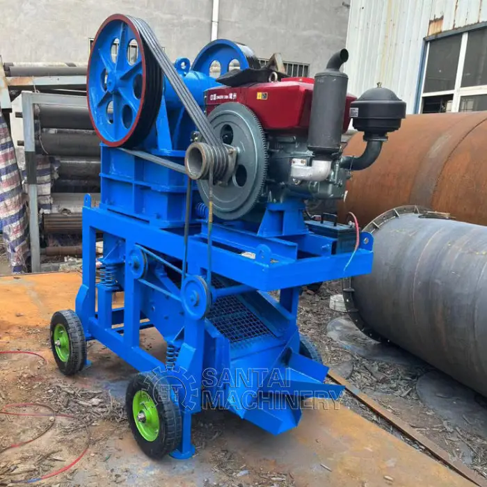 Pe150x250 Granite Crushing Line Electric Motor Diesel Engine Portable Mobile Jaw Crusher Machine — image 5