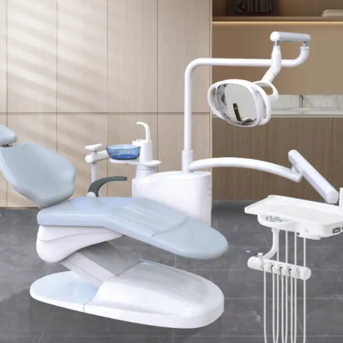Portable Dental Chair Unit Mobile Folding Chair with Led Light Work — image 3
