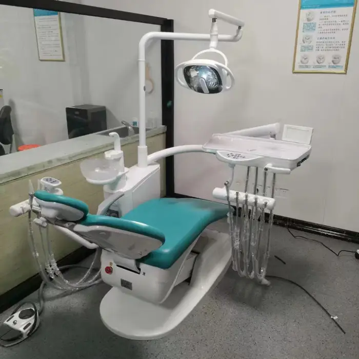 Portable Dental Chair Unit Mobile Folding Chair with Led Light Work — image 6