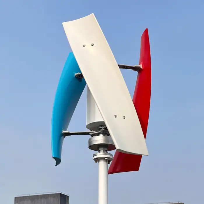 China Factory 1000w 1KW 24V 48V Vertical Axis Wind Power Turbine Generator for Home Farm Low Noise 1kvaCoreless Low RPM Windmill — image 3