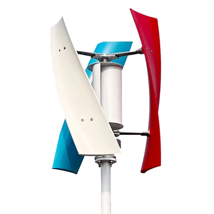 China Factory 1000w 1KW 24V 48V Vertical Axis Wind Power Turbine Generator for Home Farm Low Noise 1kvaCoreless Low RPM Windmill — image 4