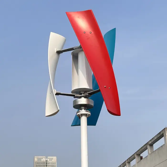 China Factory 1000w 1KW 24V 48V Vertical Axis Wind Power Turbine Generator for Home Farm Low Noise 1kvaCoreless Low RPM Windmill — image 6