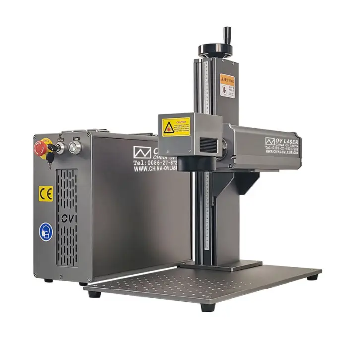 Small Desktop Fiber Laser MOPA M7 100W 300x300 Marking Area Metal Steel Color Laser Engraver 100 Watts — image 3