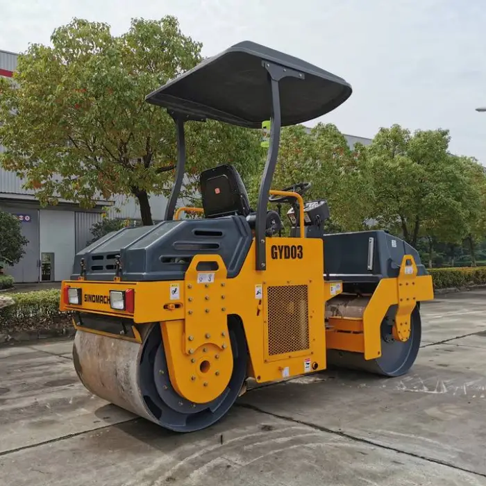 3 Ton Double Drum Road Roller with Front Drum Hydraulic Vibration Mini Asphalt Compactor for Sale — image 4
