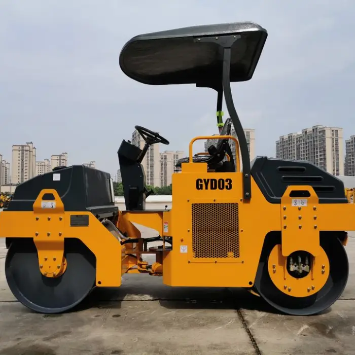 3 Ton Double Drum Road Roller with Front Drum Hydraulic Vibration Mini Asphalt Compactor for Sale — image 5