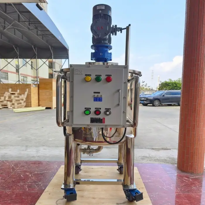 Automated Industrial Mixing Equipment Ribbon Mixer Food Grade High Viscosity Paste Mixer Jacket Heating Hydraulic Lifting 200l — image 3