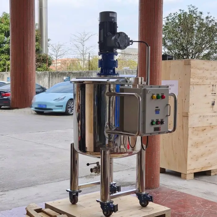 Automated Industrial Mixing Equipment Ribbon Mixer Food Grade High Viscosity Paste Mixer Jacket Heating Hydraulic Lifting 200l — image 4