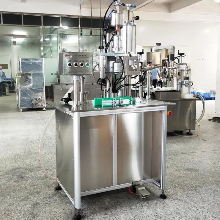 Industrial Semi Automatic 3 in 1 High Speed Aerosol Spray Paint Filling Machine — image 7