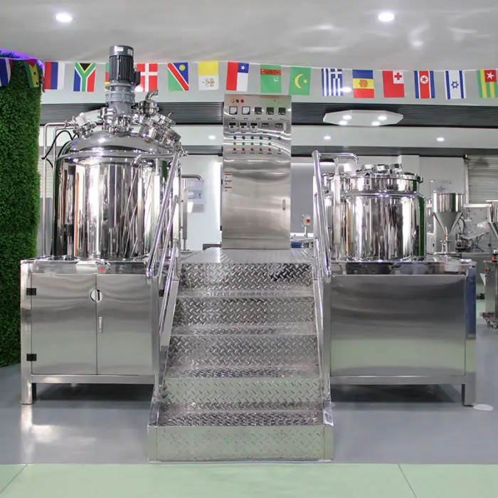 Industrial Mixing tank 20 Litres Vacuum Heated Emulsifier Cosmetic Machine Cosmetic Heater and Stirrer — image 3