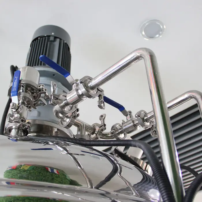 Industrial Mixing tank 20 Litres Vacuum Heated Emulsifier Cosmetic Machine Cosmetic Heater and Stirrer — image 4