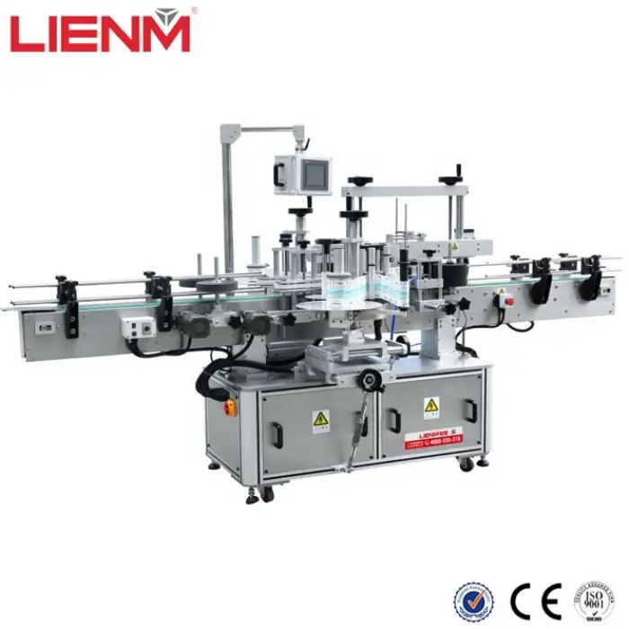 LIENM High Precision Dual Side Round Bottle Labeling Machinery Cosmetic Applicator Printer Bottle Labeling Machine — image 3