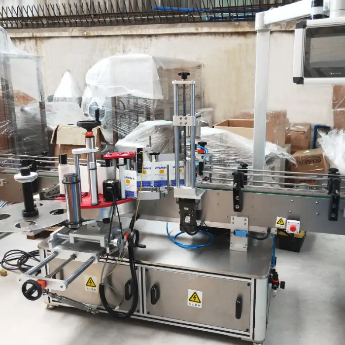 LIENM High Precision Dual Side Round Bottle Labeling Machinery Cosmetic Applicator Printer Bottle Labeling Machine — image 5