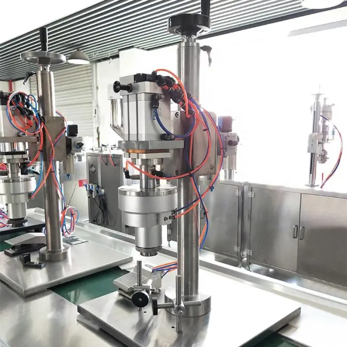 Professional China Manufacturer Perfume Bottle Pneumatic Perfume Crimping Machine Pocket Perfume Capping Sealing Machine — image 7
