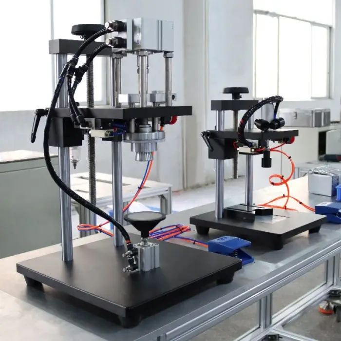 LIENM Pneumatic Stainless Steel Semi-automatic Perfume Crimping Machine Adjustable Fragrance Capping Machine for Cosmetic — image 7
