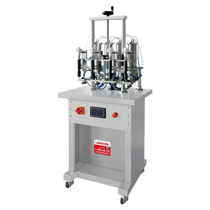 Small Glass Bottle Automatic Liquid Vial Pneumatic Filling and Capping Machine Cosmetic Perfume Filling Machine 10 Vacuum Pump — image 3