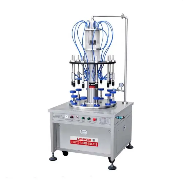 Small Glass Bottle Automatic Liquid Vial Pneumatic Filling and Capping Machine Cosmetic Perfume Filling Machine 10 Vacuum Pump — image 4